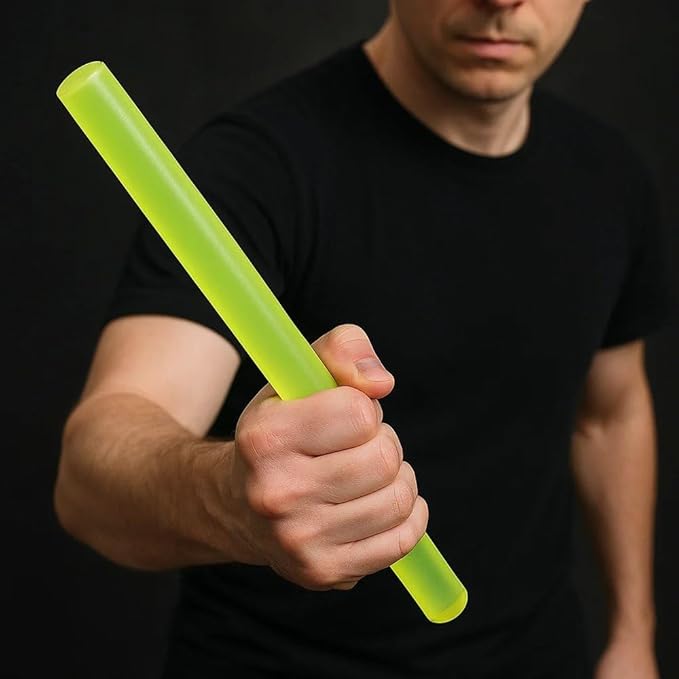 🛡️ PU Rubber Self Defense Stick – 💪 Flexible & Strong Rod for 🥋 Martial Arts Training & 🏠 Home Safety (50cms)