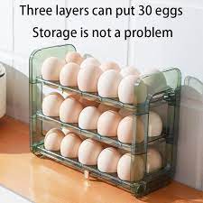đ„Flippable Egg Rack â Stores 30 Eggs with Freshness Date Indicator