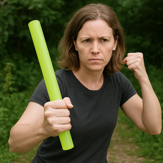 🛡️ PU Rubber Self Defense Stick – 💪 Flexible & Strong Rod for 🥋 Martial Arts Training & 🏠 Home Safety (50cms)